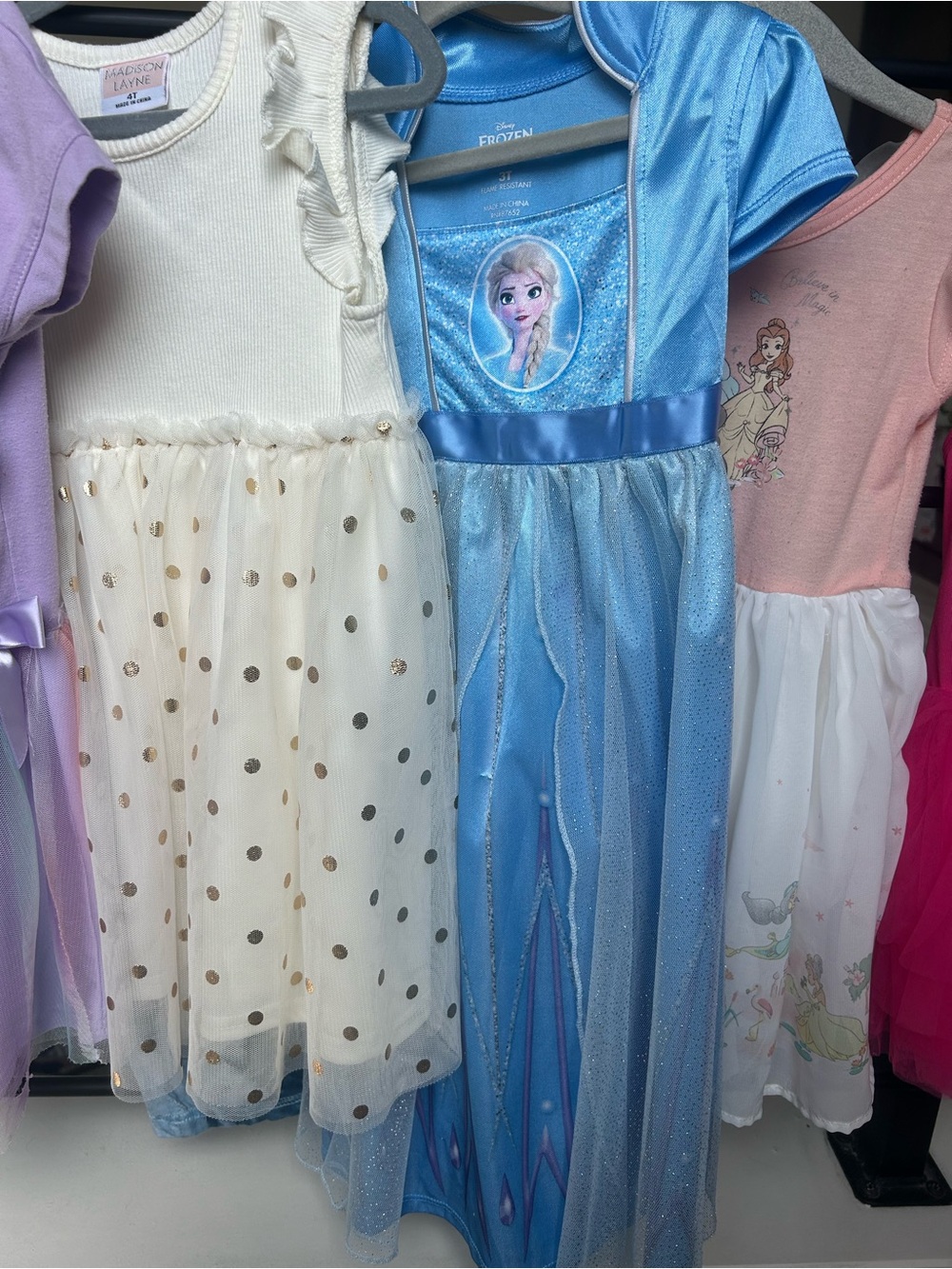 Disney Frozen Elsa Blue Girls Costume Dress bundle
